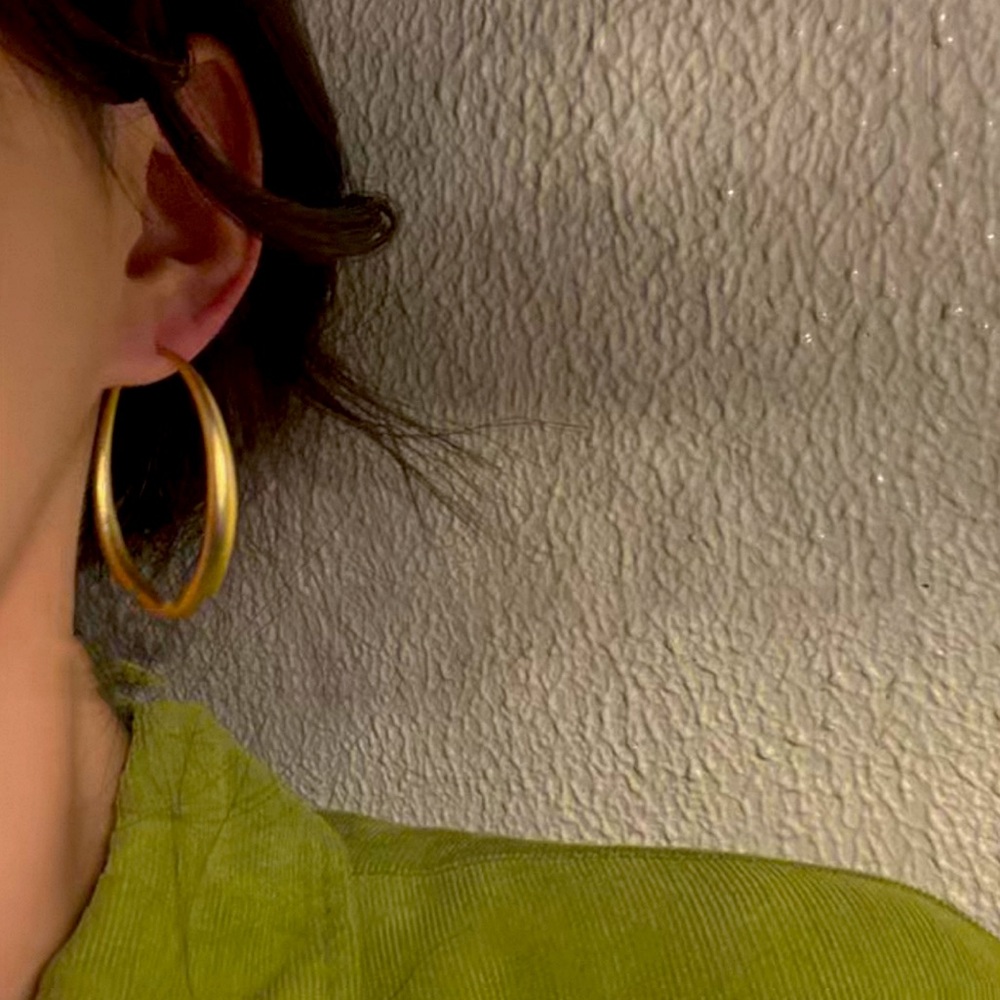 Gold hoop earrings